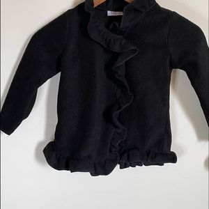 Girls Made in USA, Velcro Closure Ruffle Trim sweater